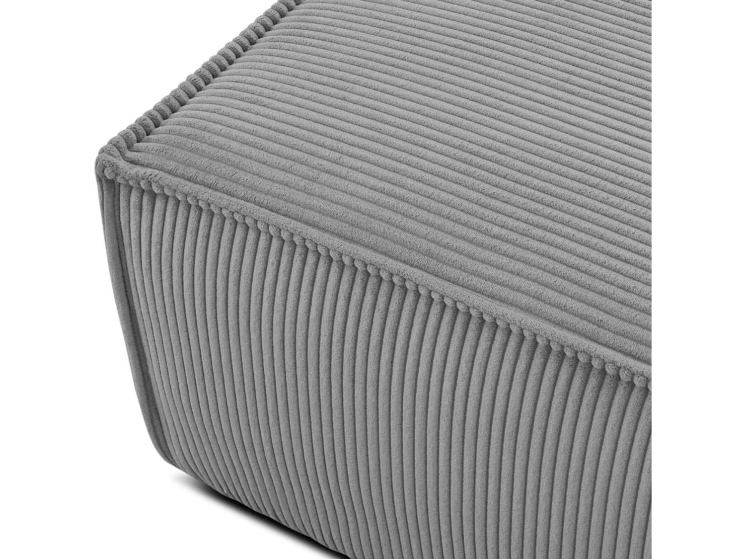 Pouf confortable pour le salon - Gris - NAPI