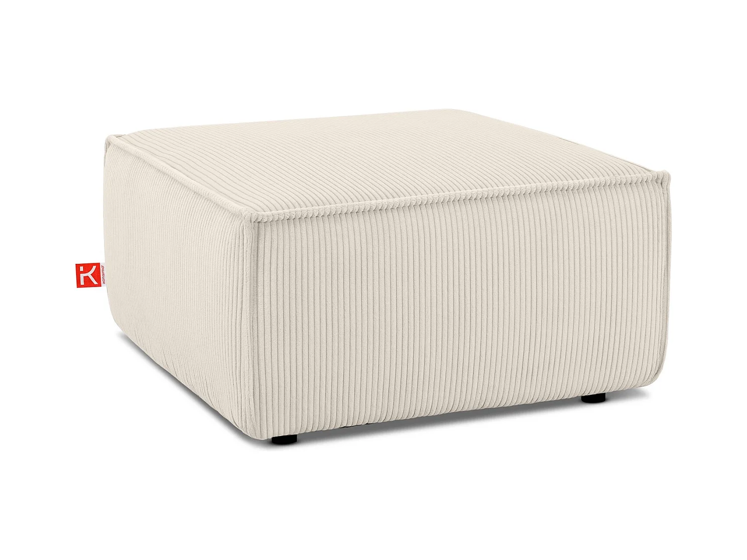 Pouf confortable pour le salon - creme - NAPI