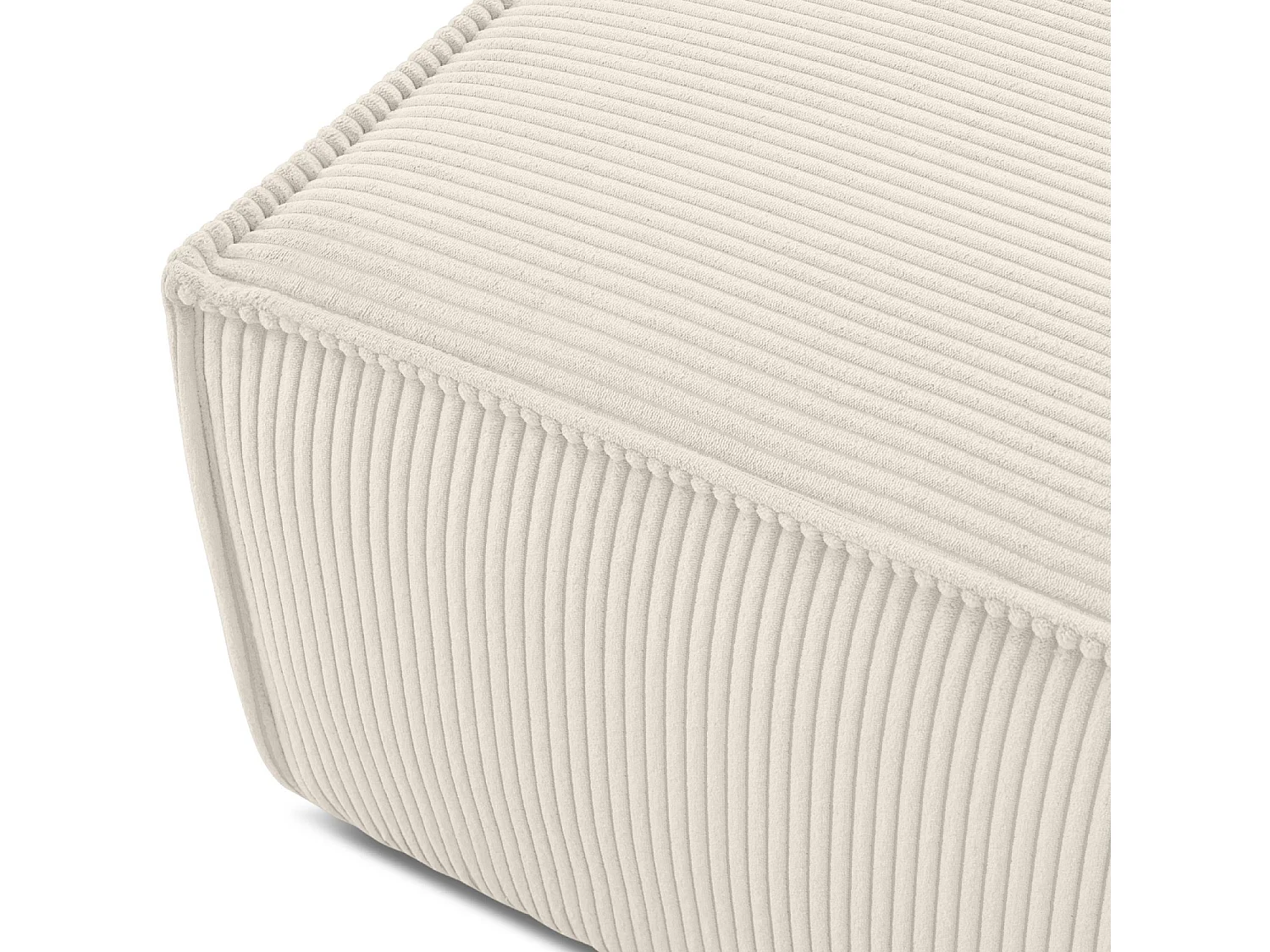 Pouf confortable pour le salon - creme - NAPI