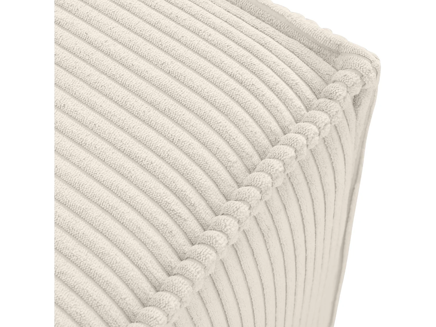 Pouf confortable pour le salon - creme - NAPI