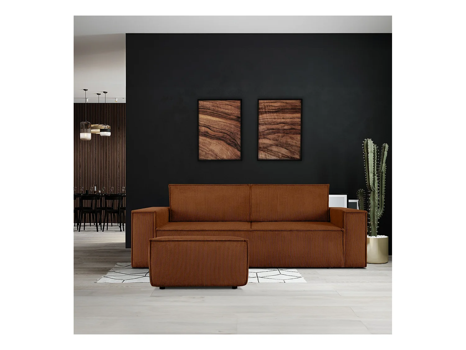 Pouf confortable pour le salon - Rouge - NAPI