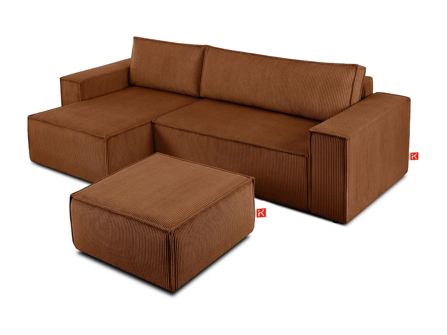 Pouf confortable pour le salon - Rouge - NAPI