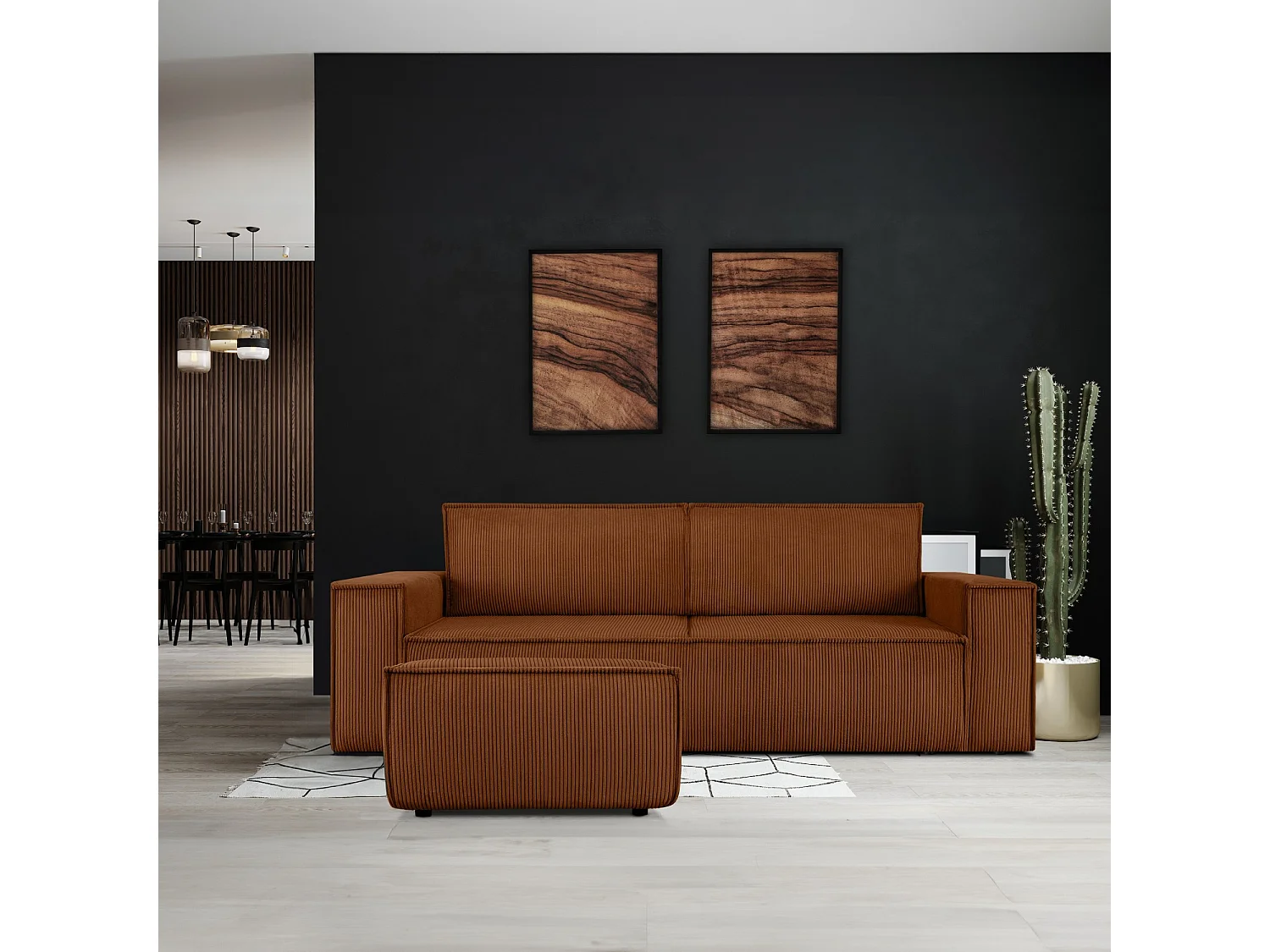 Pouf confortable pour le salon - Rouge - NAPI