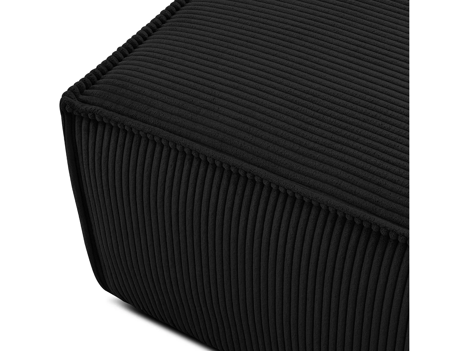 Pouf confortable pour le salon - Noir - NAPI