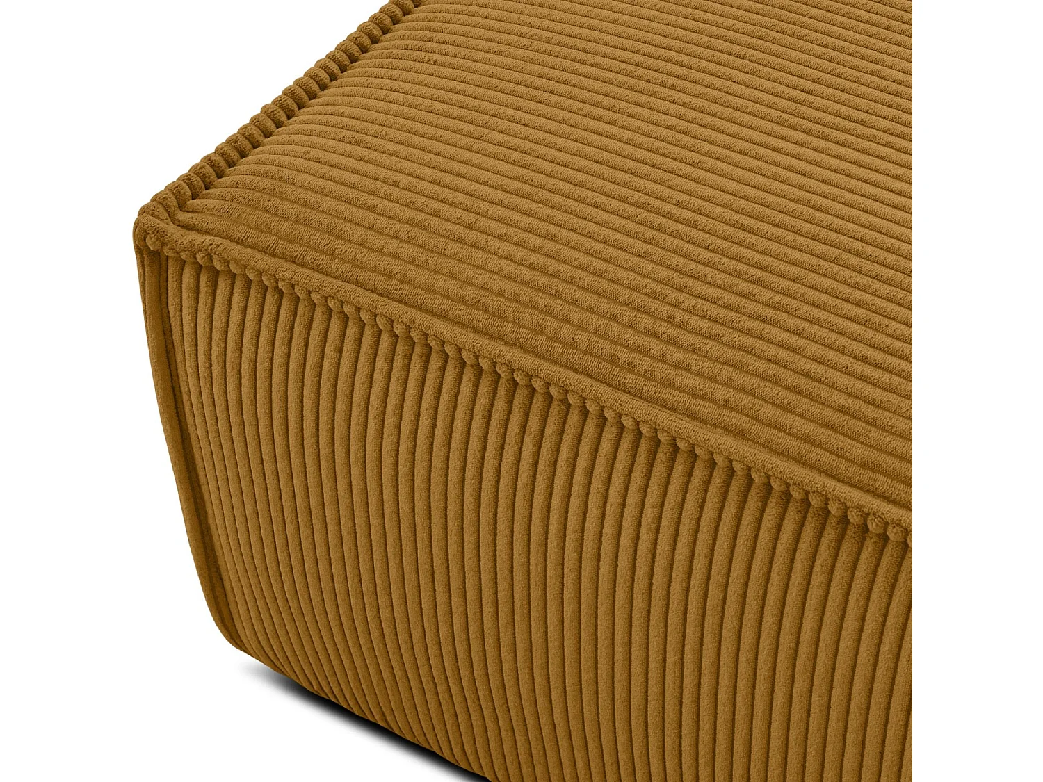 Pouf confortable pour le salon - Jaune - NAPI