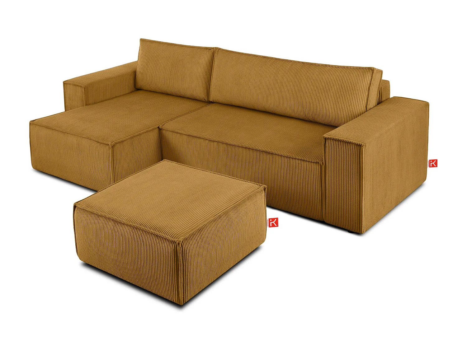 Pouf confortable pour le salon - Jaune - NAPI