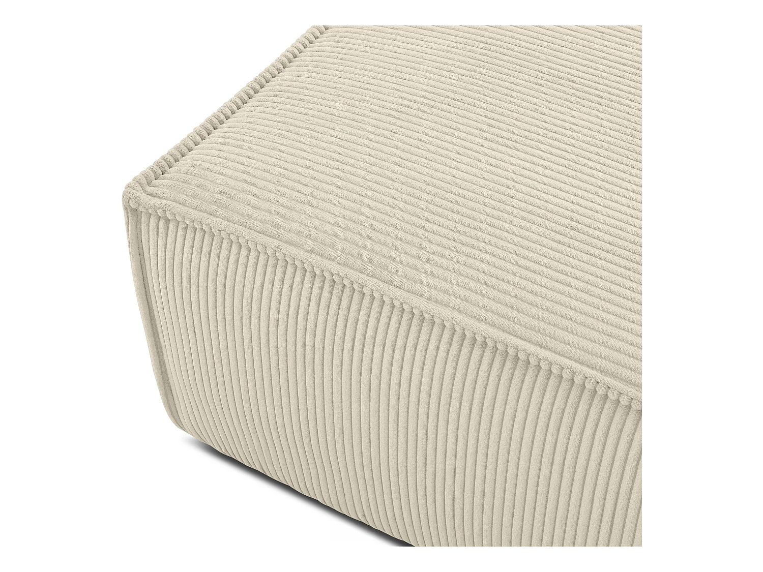 Pouf confortable pour le salon - creme - NAPI