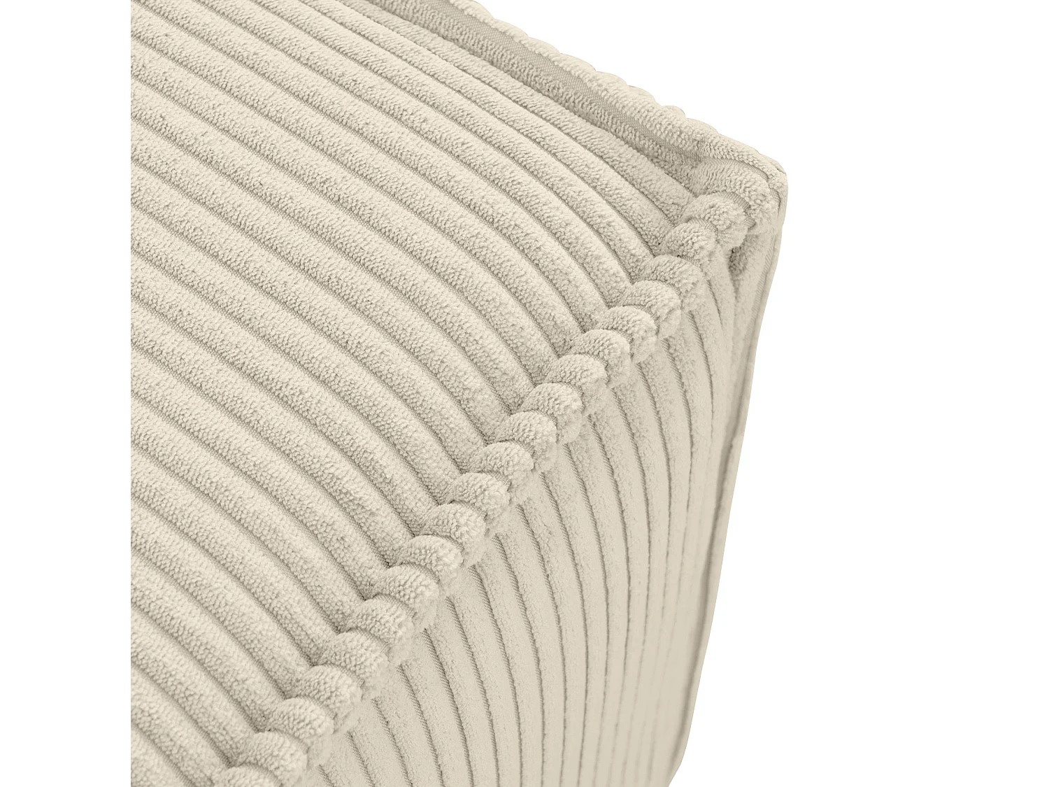 Pouf confortable pour le salon - creme - NAPI