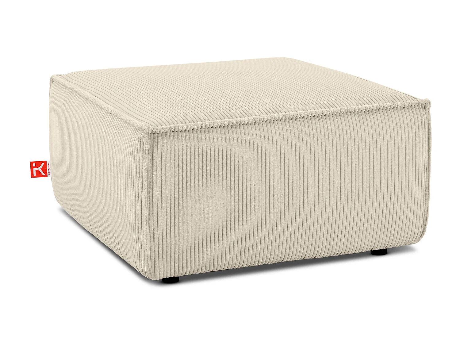 Pouf confortable pour le salon - creme - NAPI