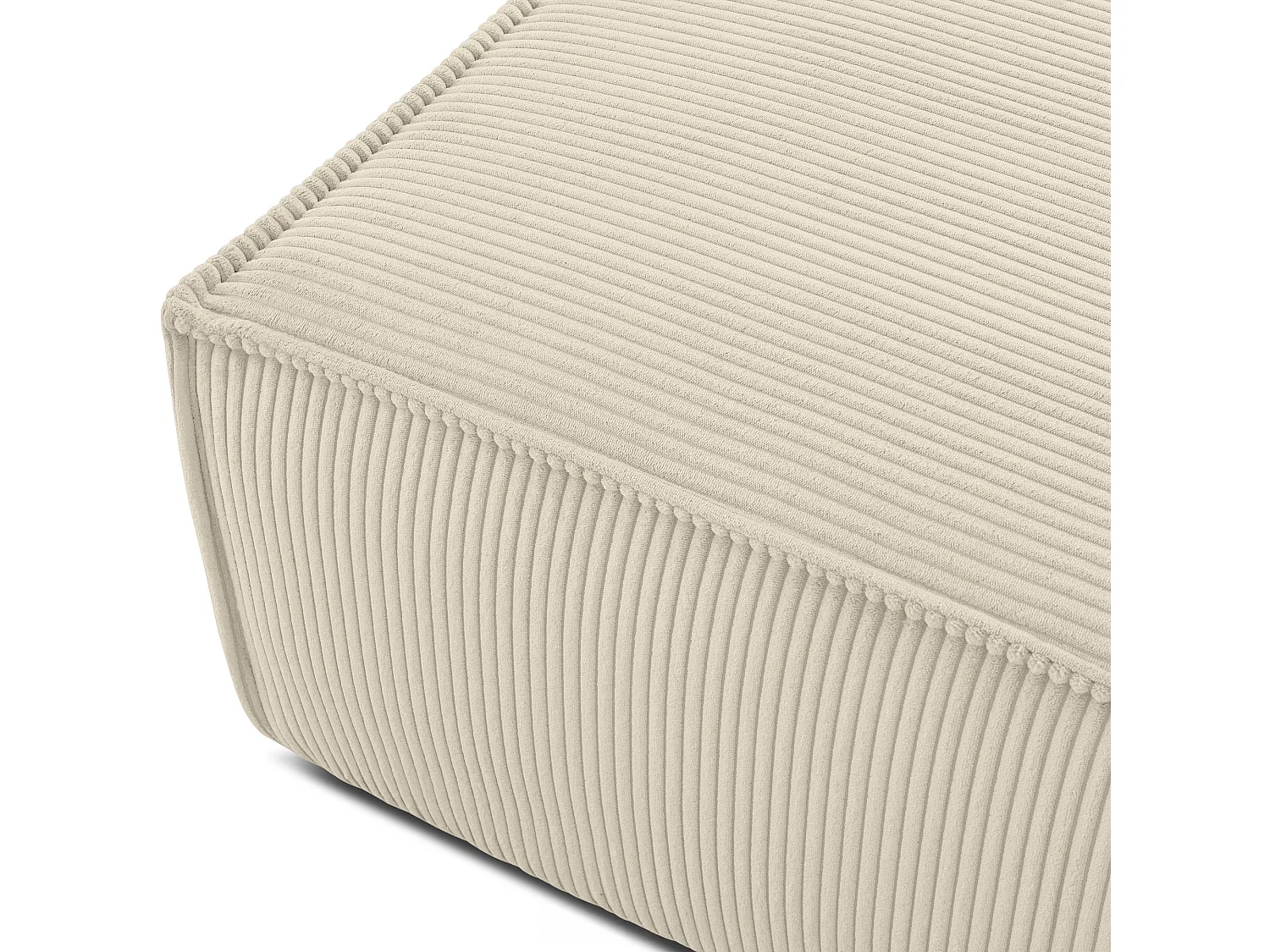 Pouf confortable pour le salon - creme - NAPI