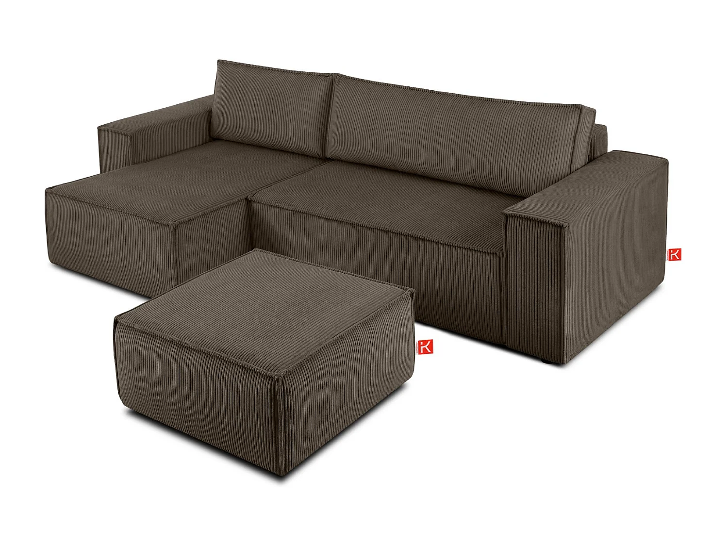 Pouf confortable pour le salon - Marron - NAPI