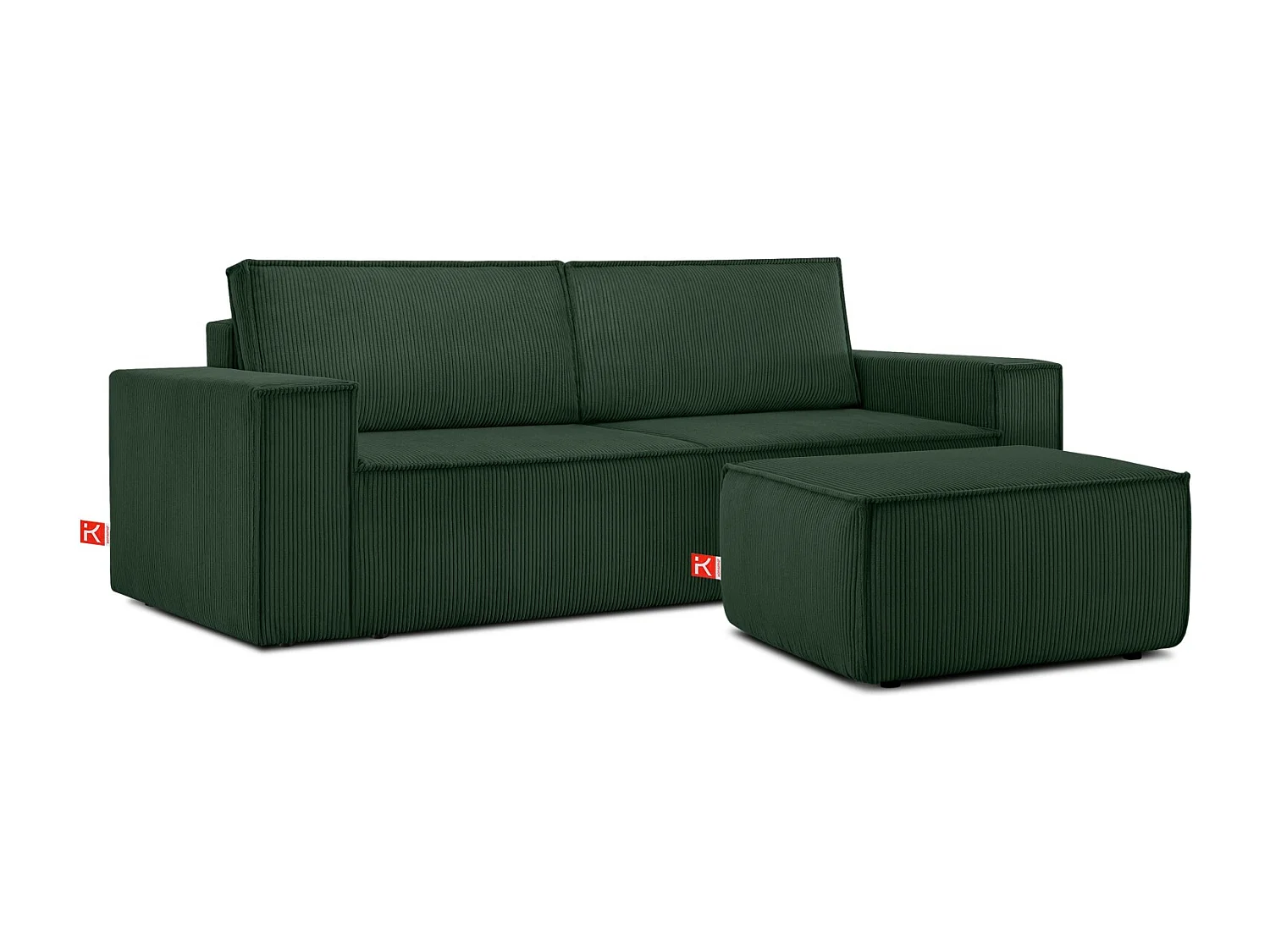 Pouf confortable pour le salon - Vert foncé - NAPI