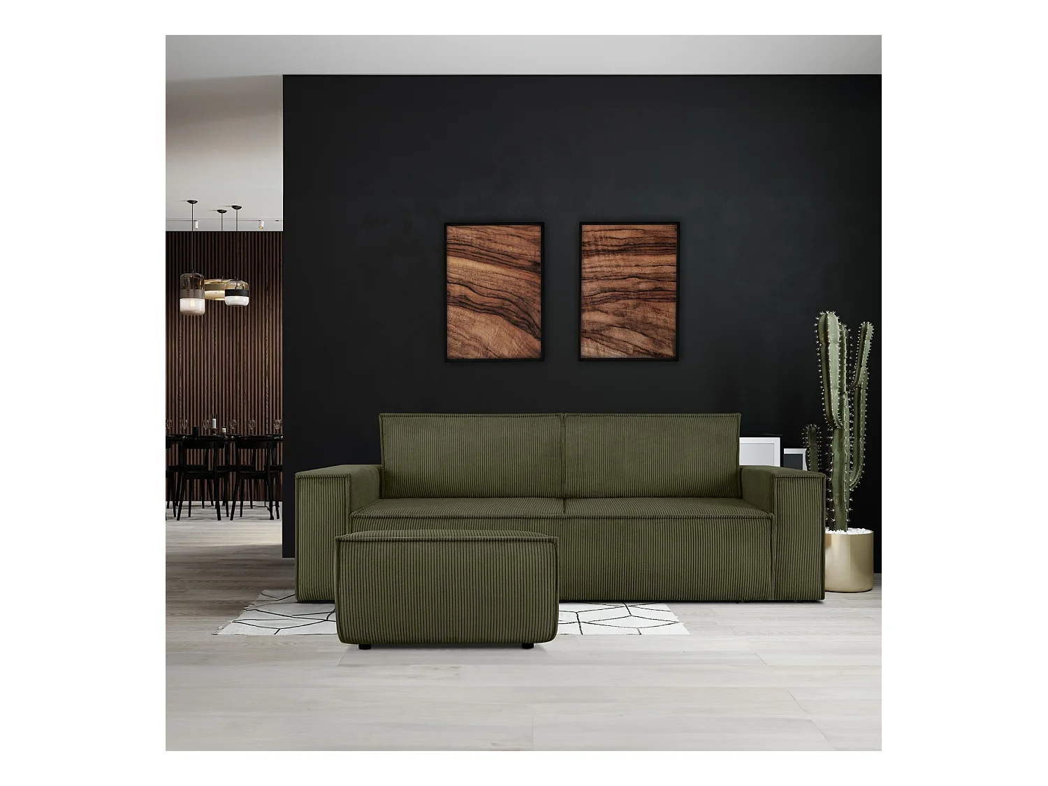 Pouf confortable pour le salon - Vert - NAPI