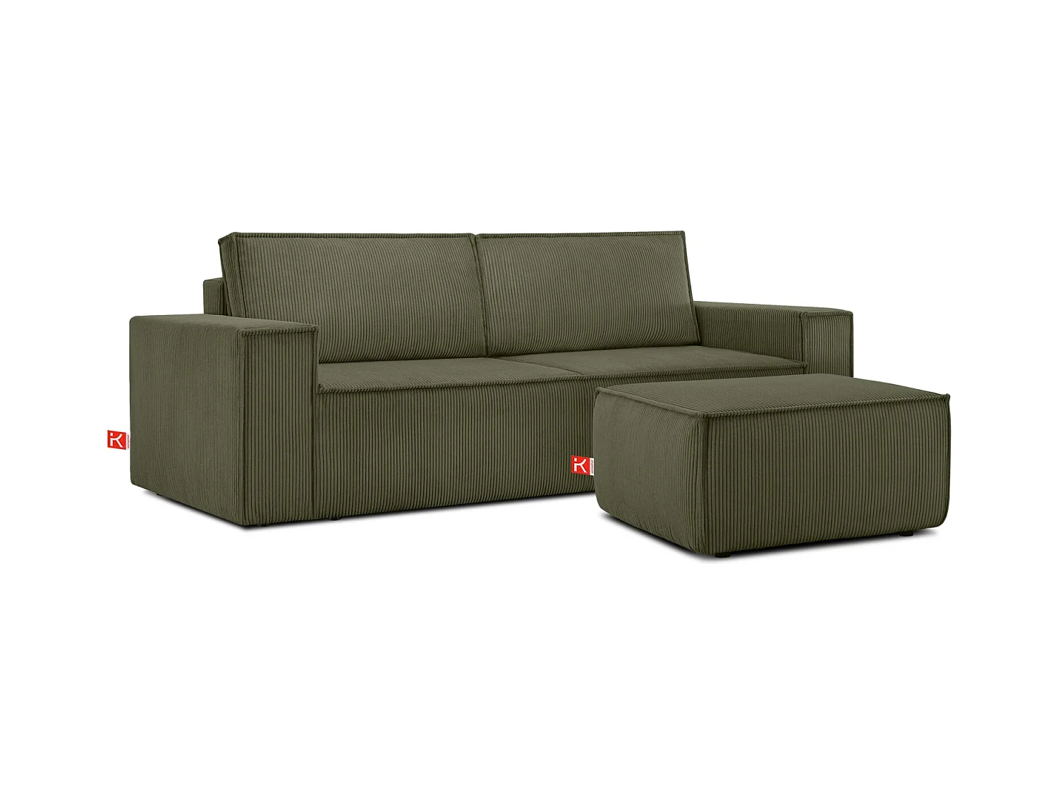 Pouf confortable pour le salon - Vert - NAPI