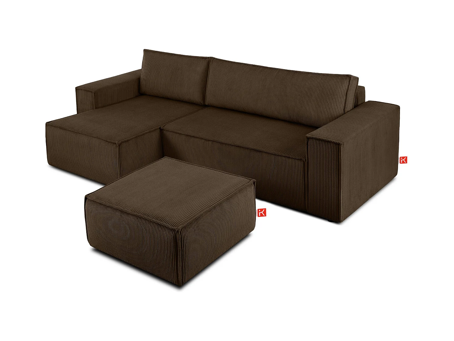 Pouf confortable pour le salon - Marron - NAPI