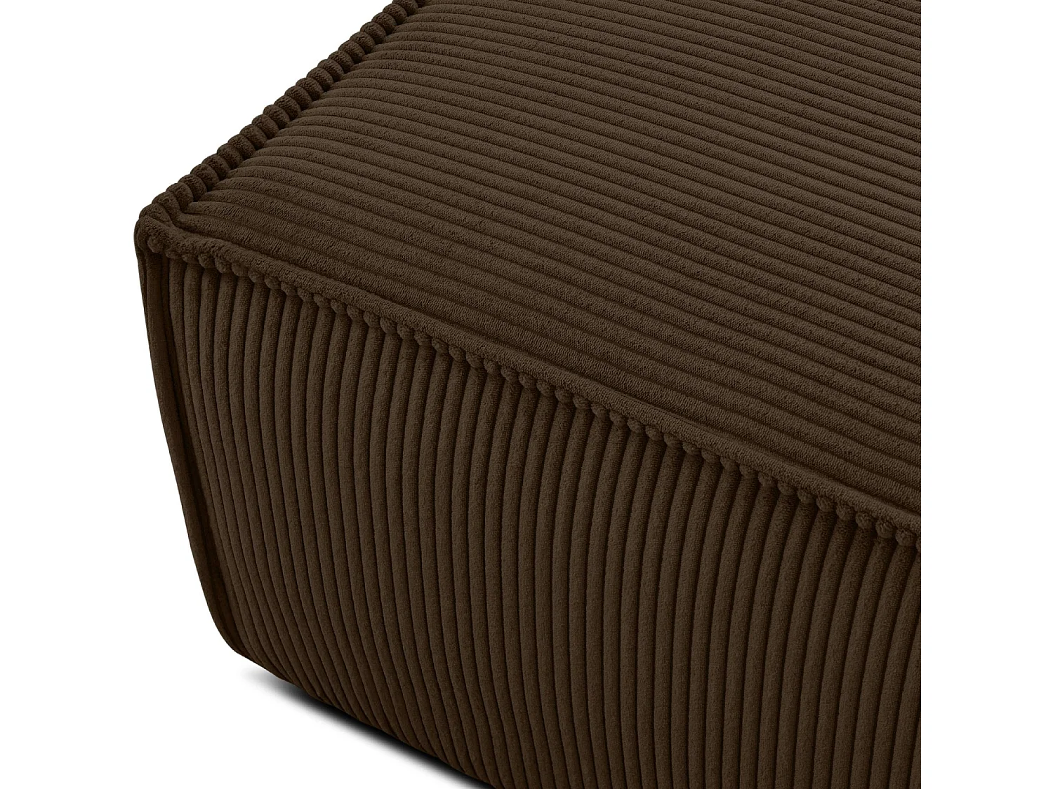 Pouf confortable pour le salon - Marron - NAPI