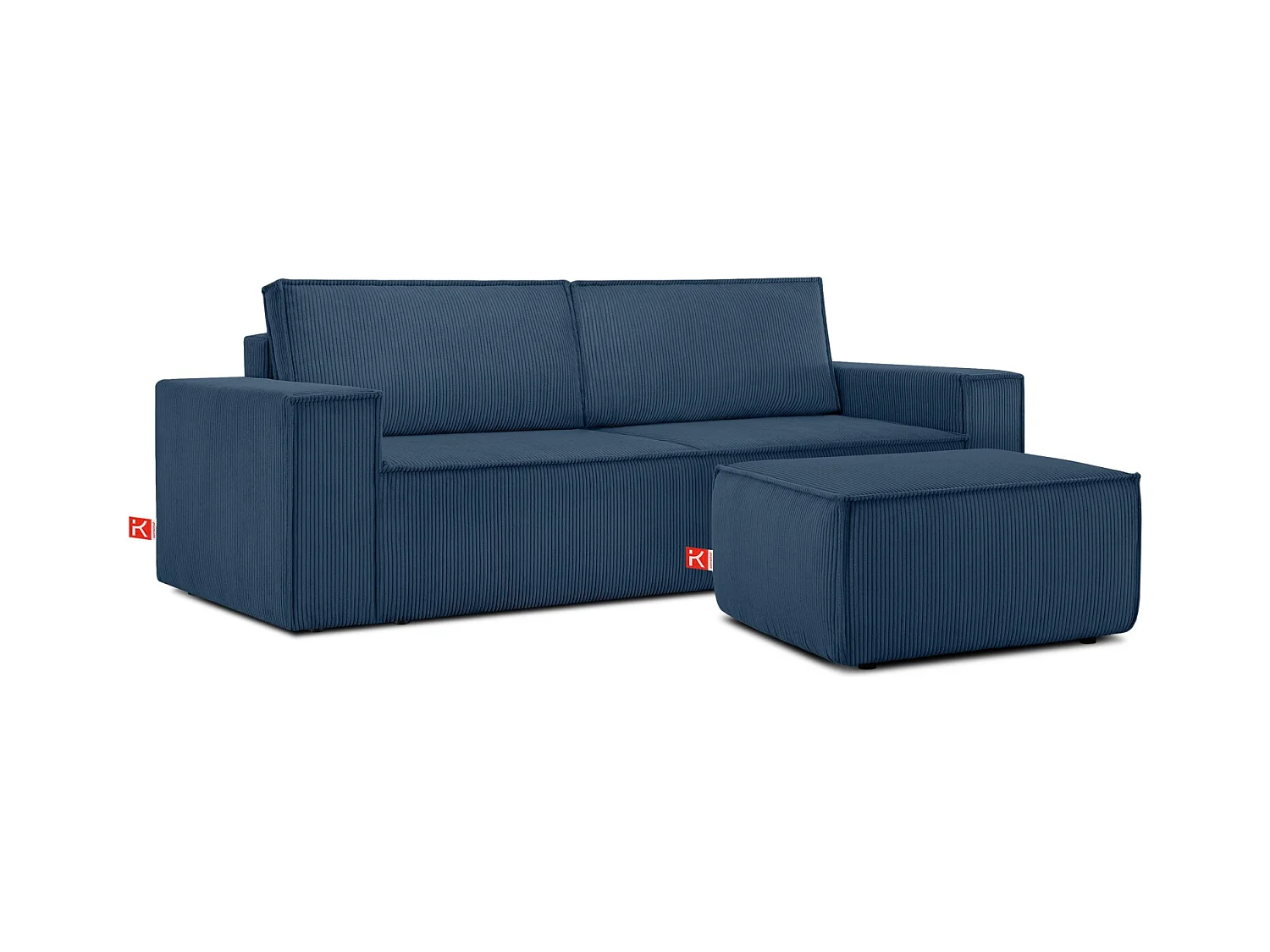 Pouf confortable pour le salon - Bleu - NAPI