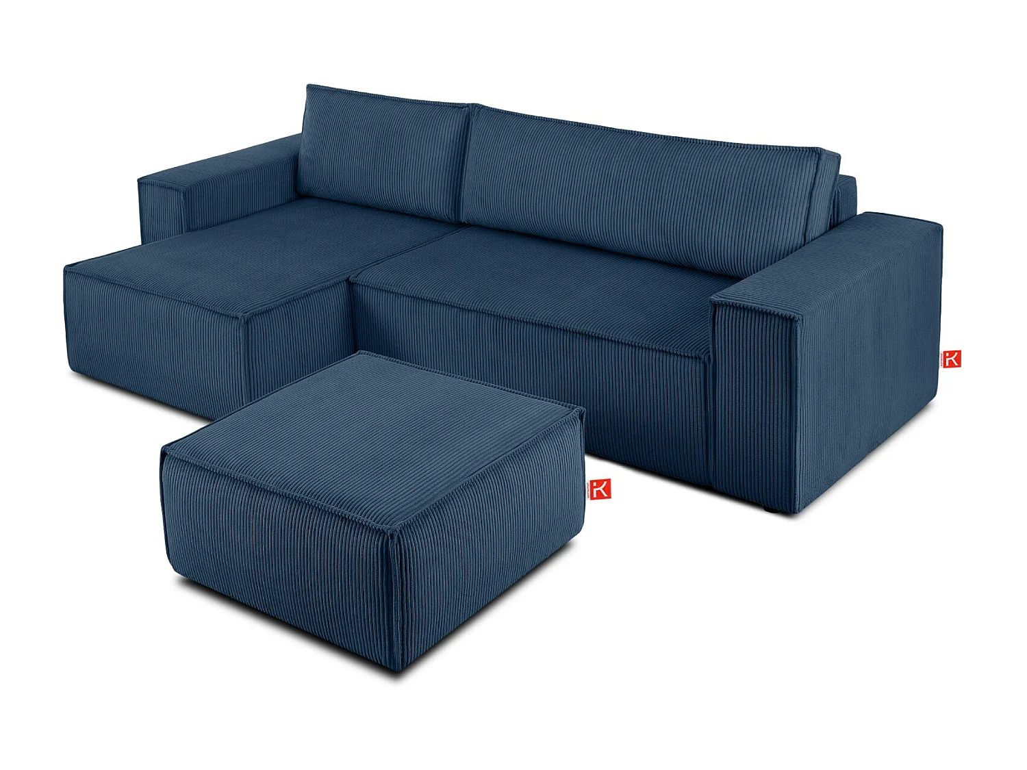 Pouf confortable pour le salon - Bleu - NAPI