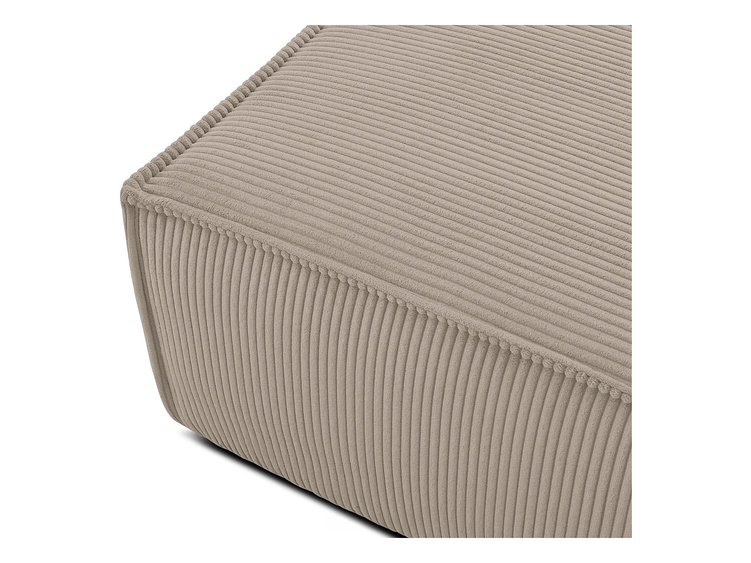 Pouf confortable pour le salon - beige - NAPI