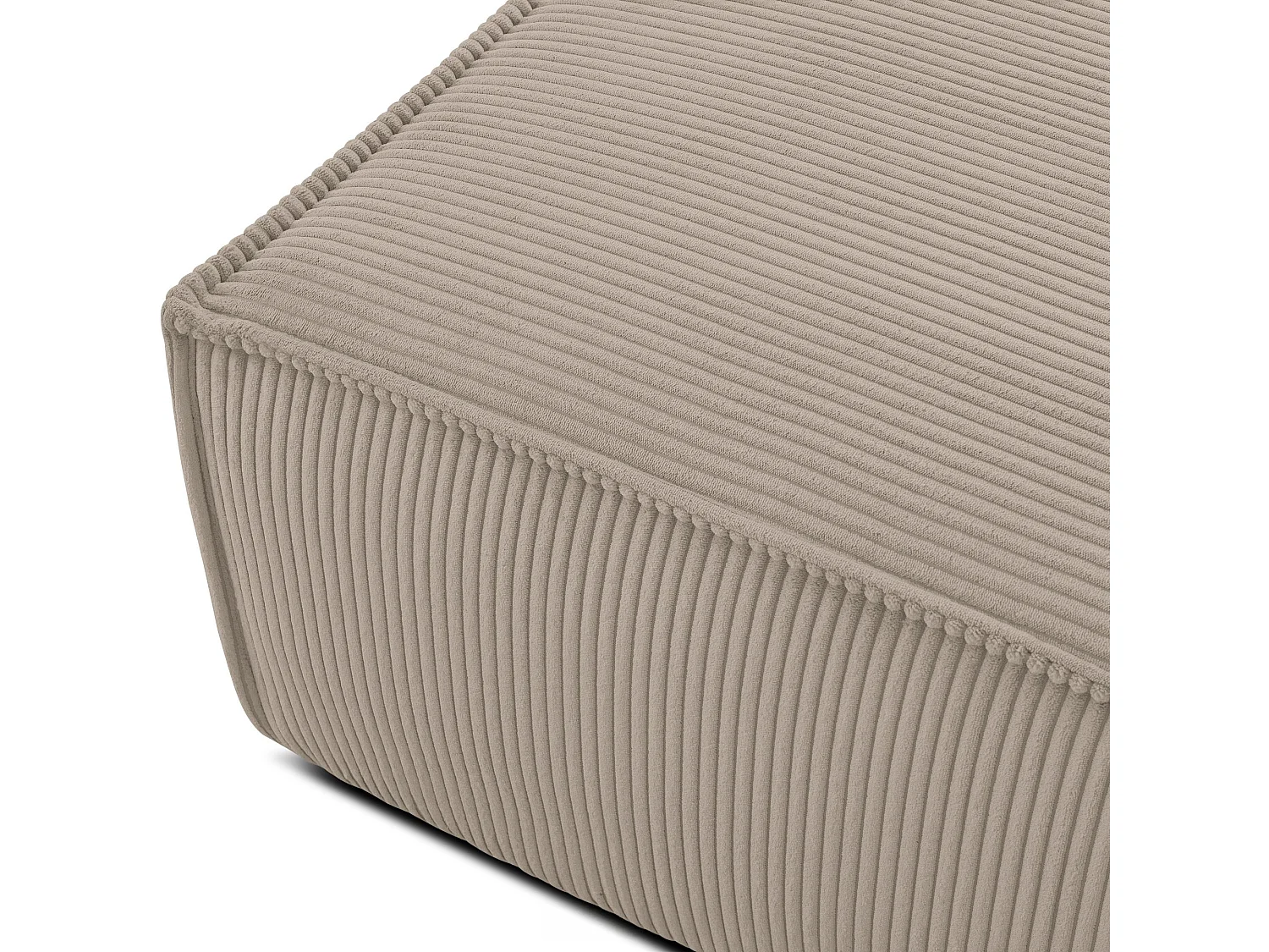 Pouf confortable pour le salon - beige - NAPI