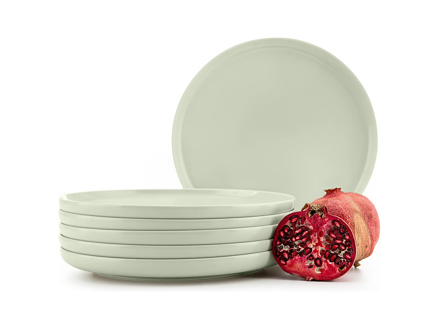 Set de assiete plates 6 personnes 6 pièces - Beige - VICTO