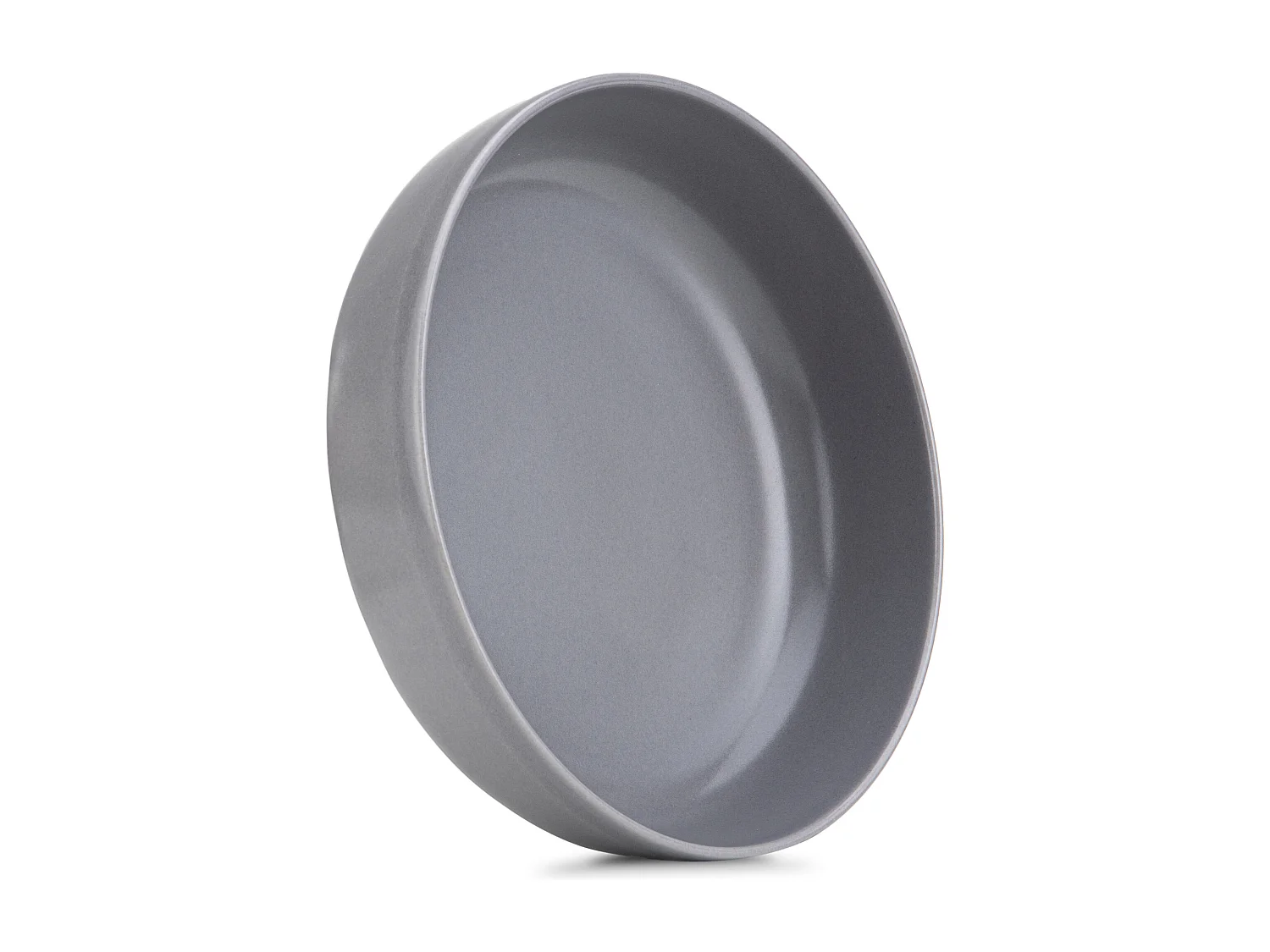 Set de assiettes creuses - 6 personnes 6 pièces - Gris - VICTO