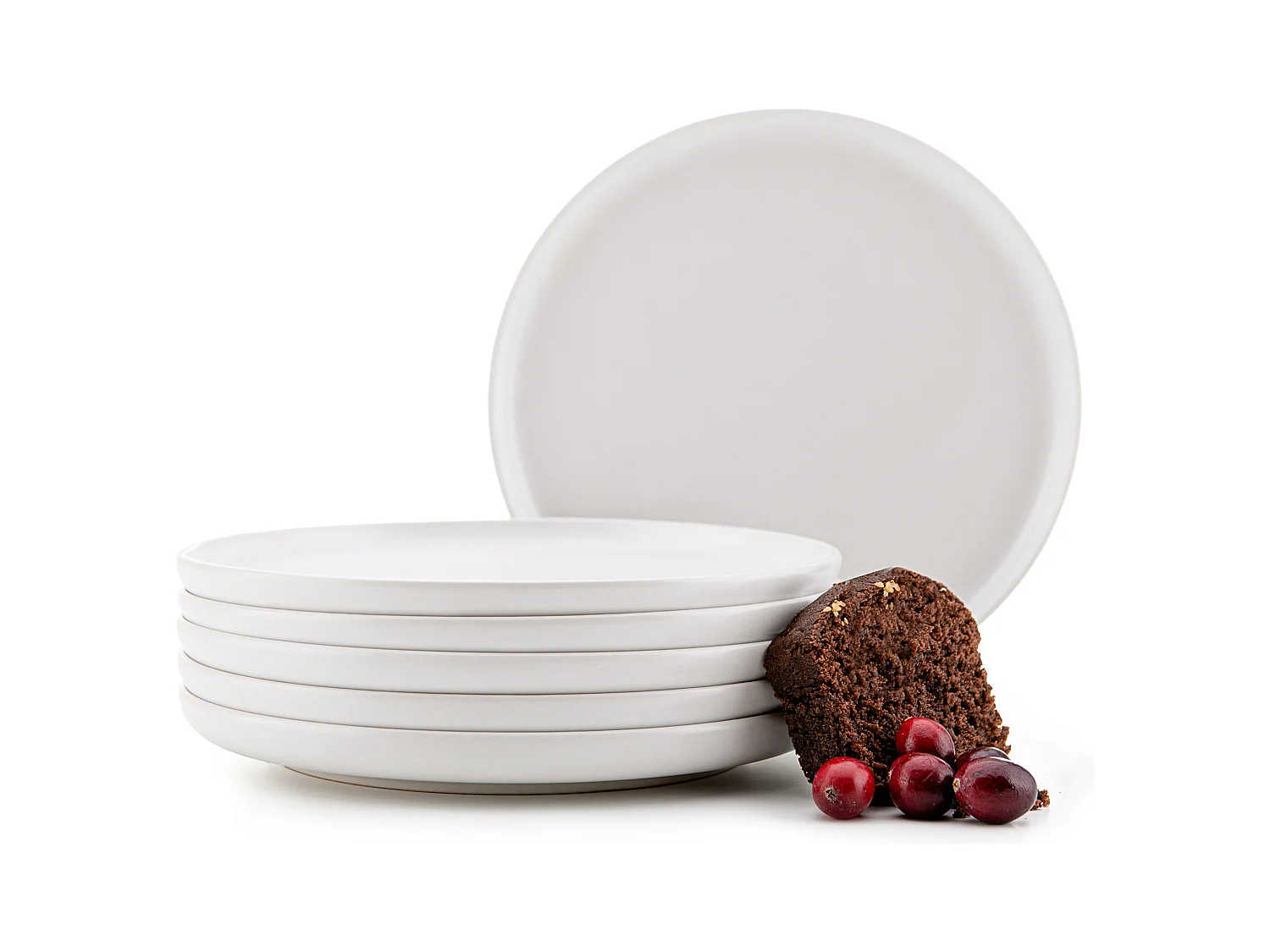 Set de assiettes à dessert 6 personnes 6 pièces - Blanc - VICTO