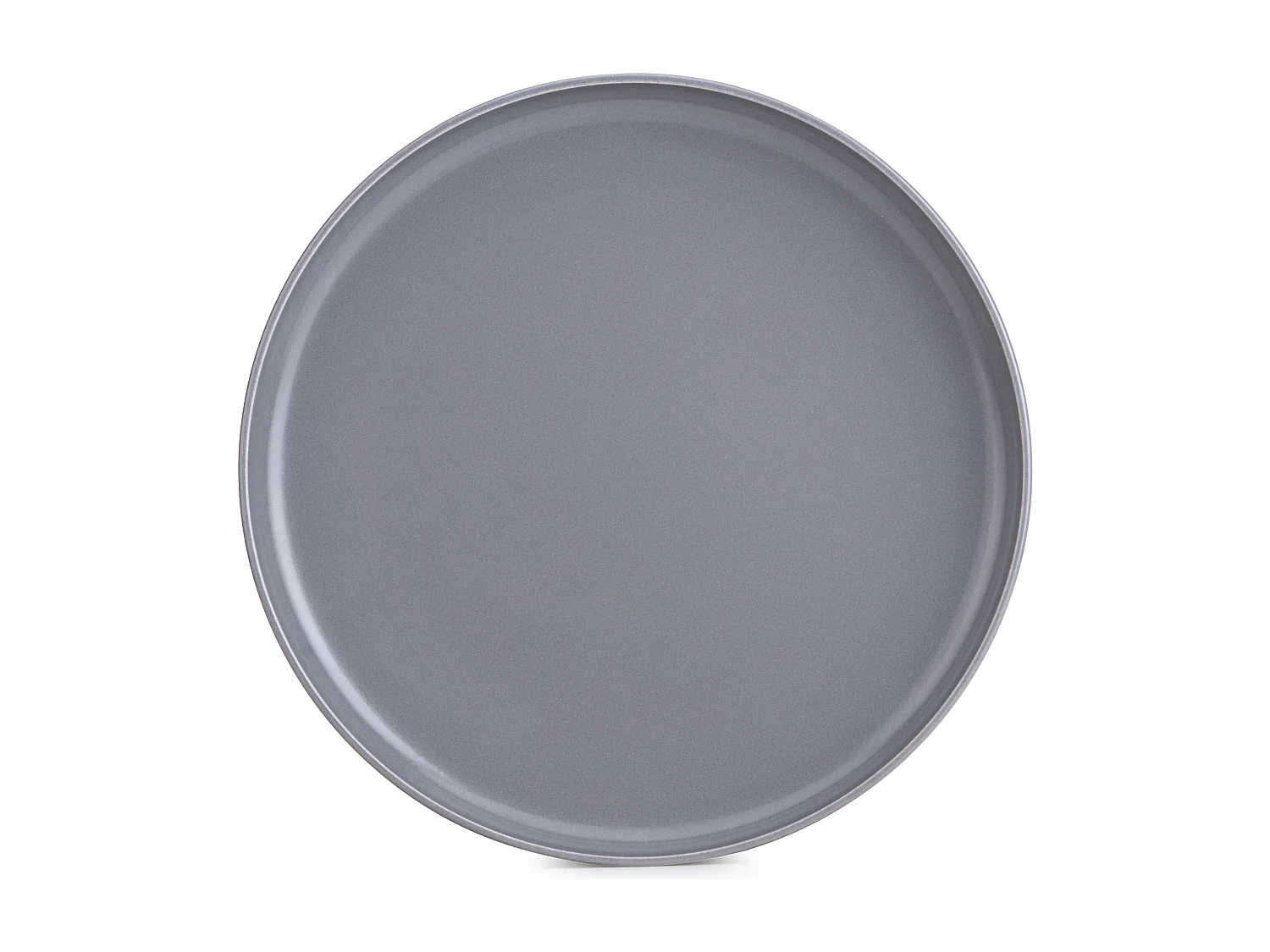 Set de assiete plates 6 personnes 6 pièces - Gris - VICTO
