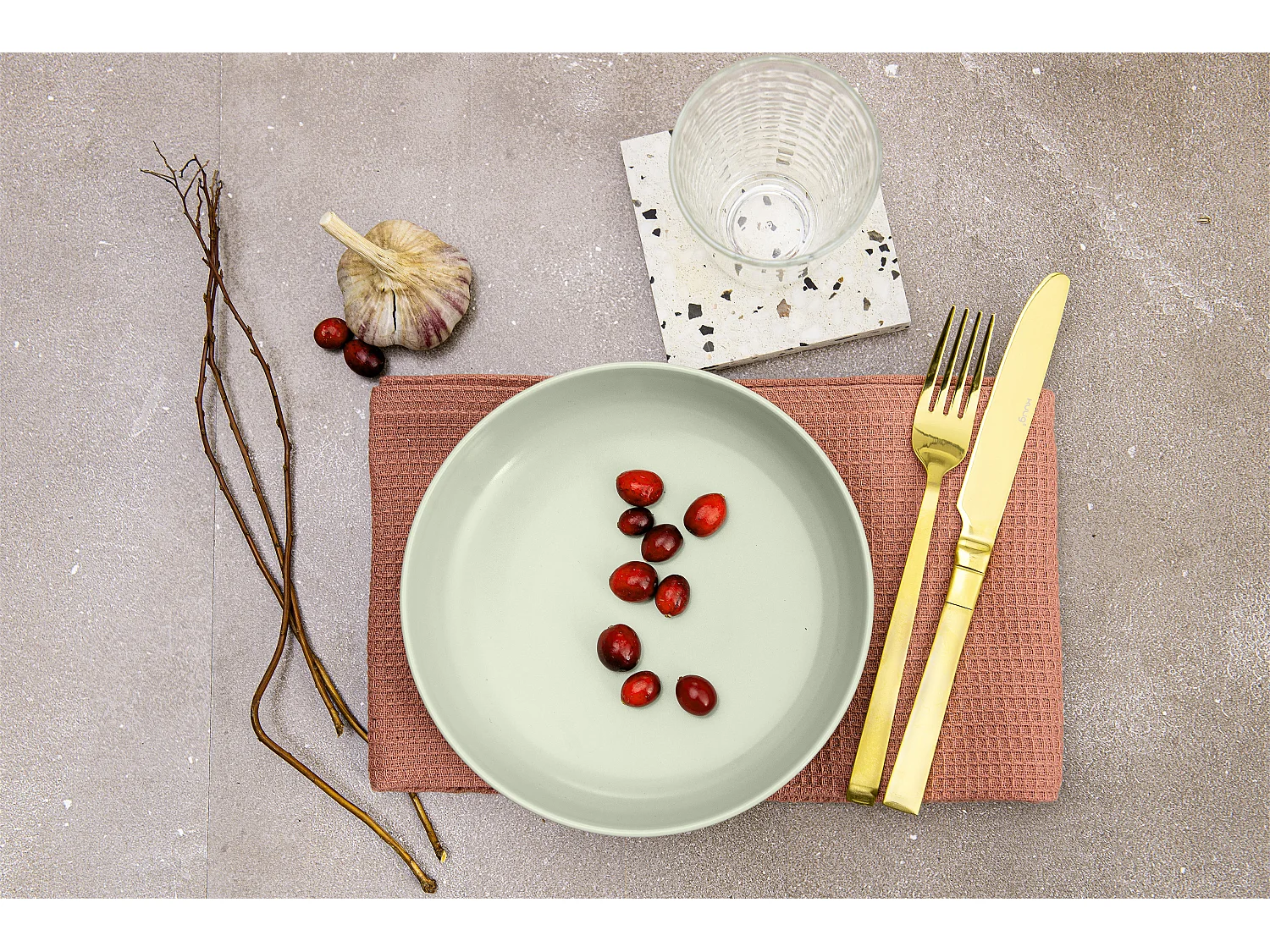 Set de assiettes creuses - 6 personnes 6 pièces - Beige - VICTO