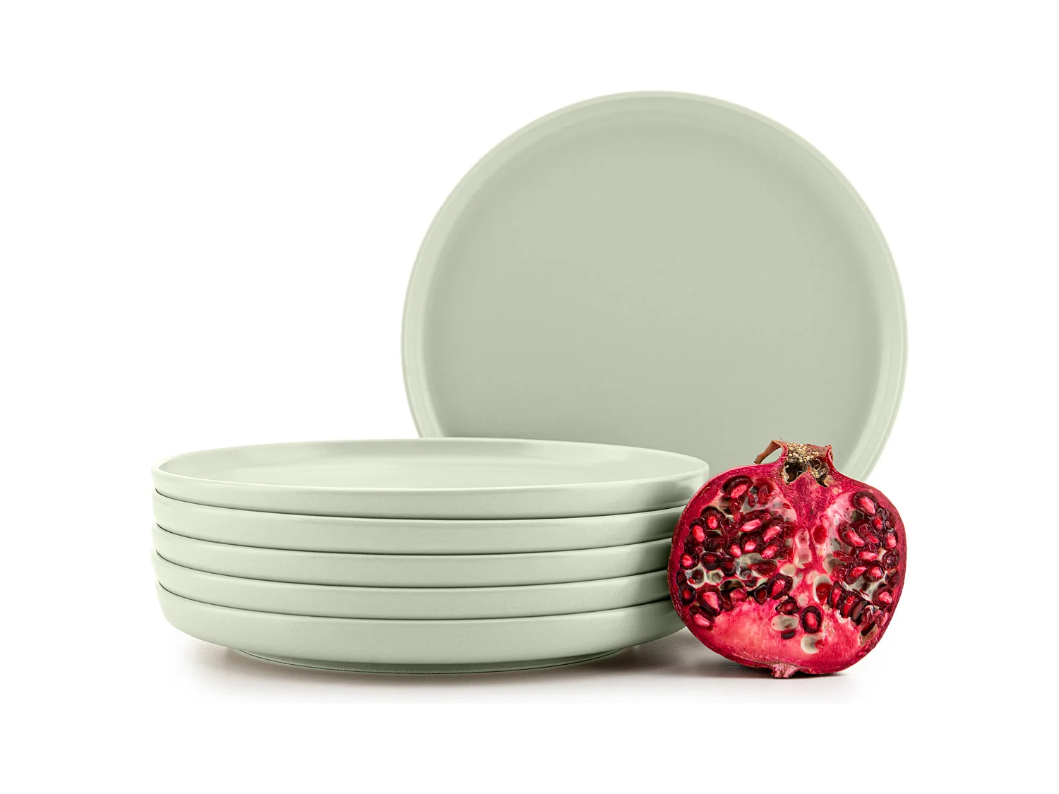 Set de assiettes à dessert 6 personnes 6 pièces - Beige - VICTO