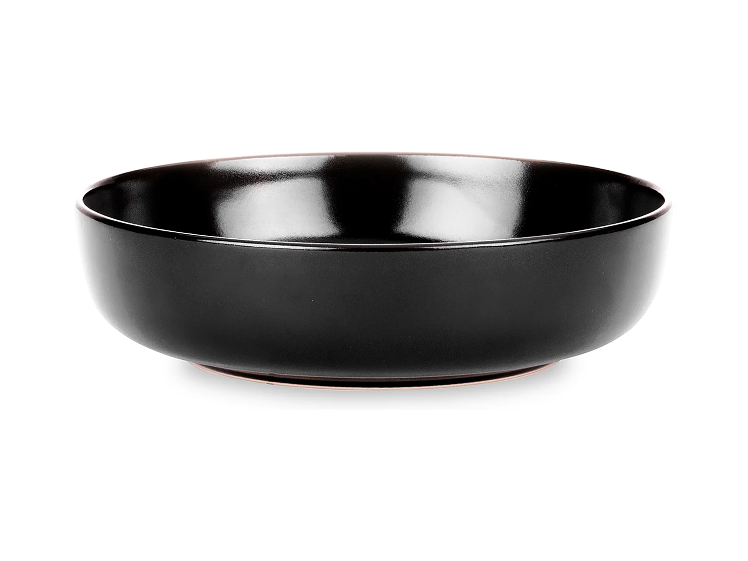 Set de assiettes creuses - 6 personnes 6 pièces - Noir - VICTO