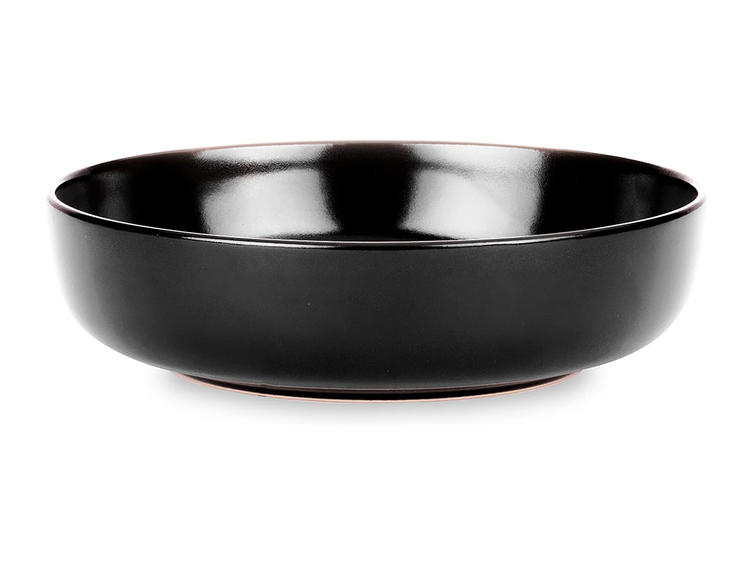 Set de assiettes creuses - 6 personnes 6 pièces - Noir - VICTO