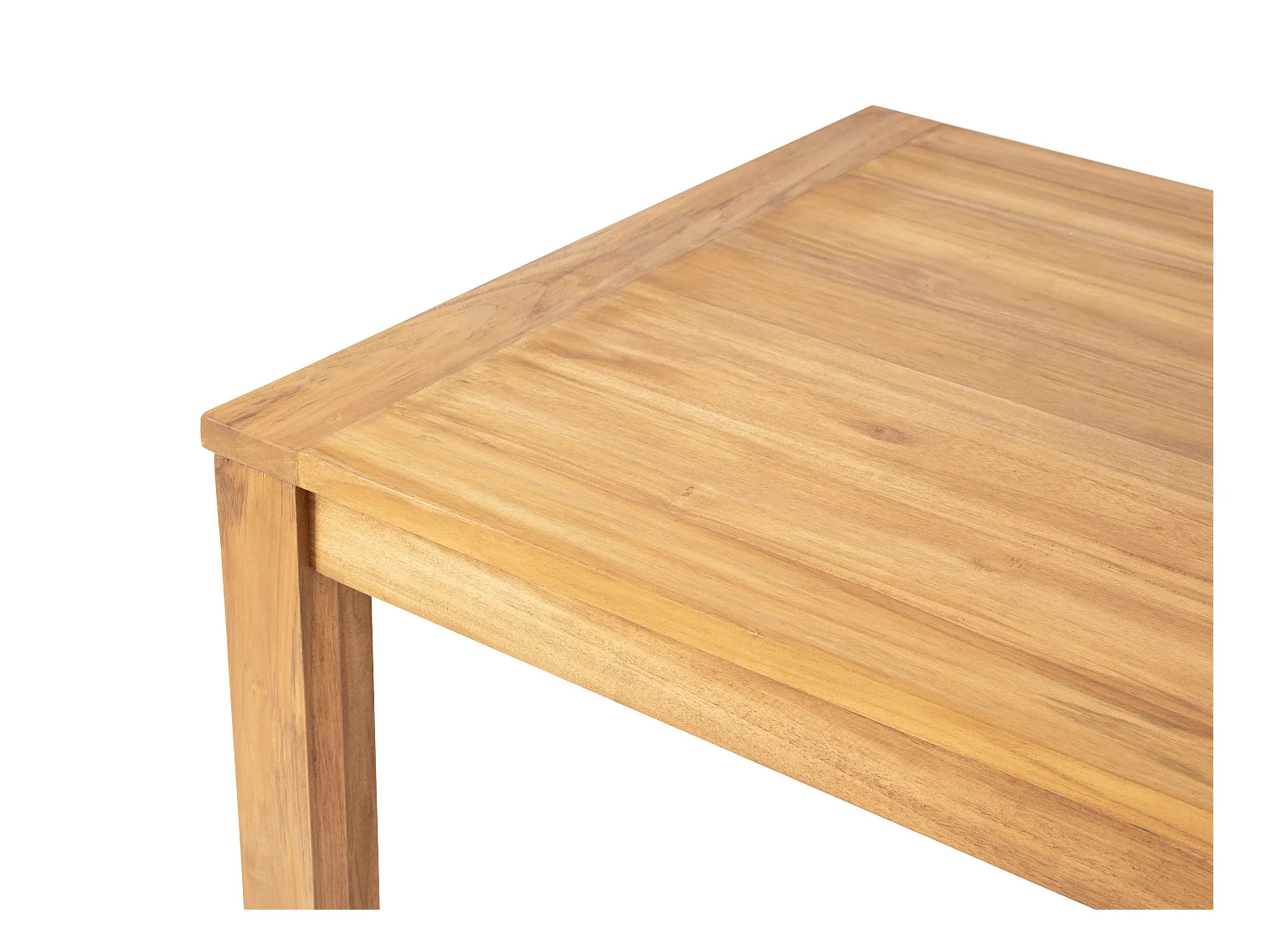 Set Tisch AMILA + 4 Stühle POGIANA - Holzfarben & Beige