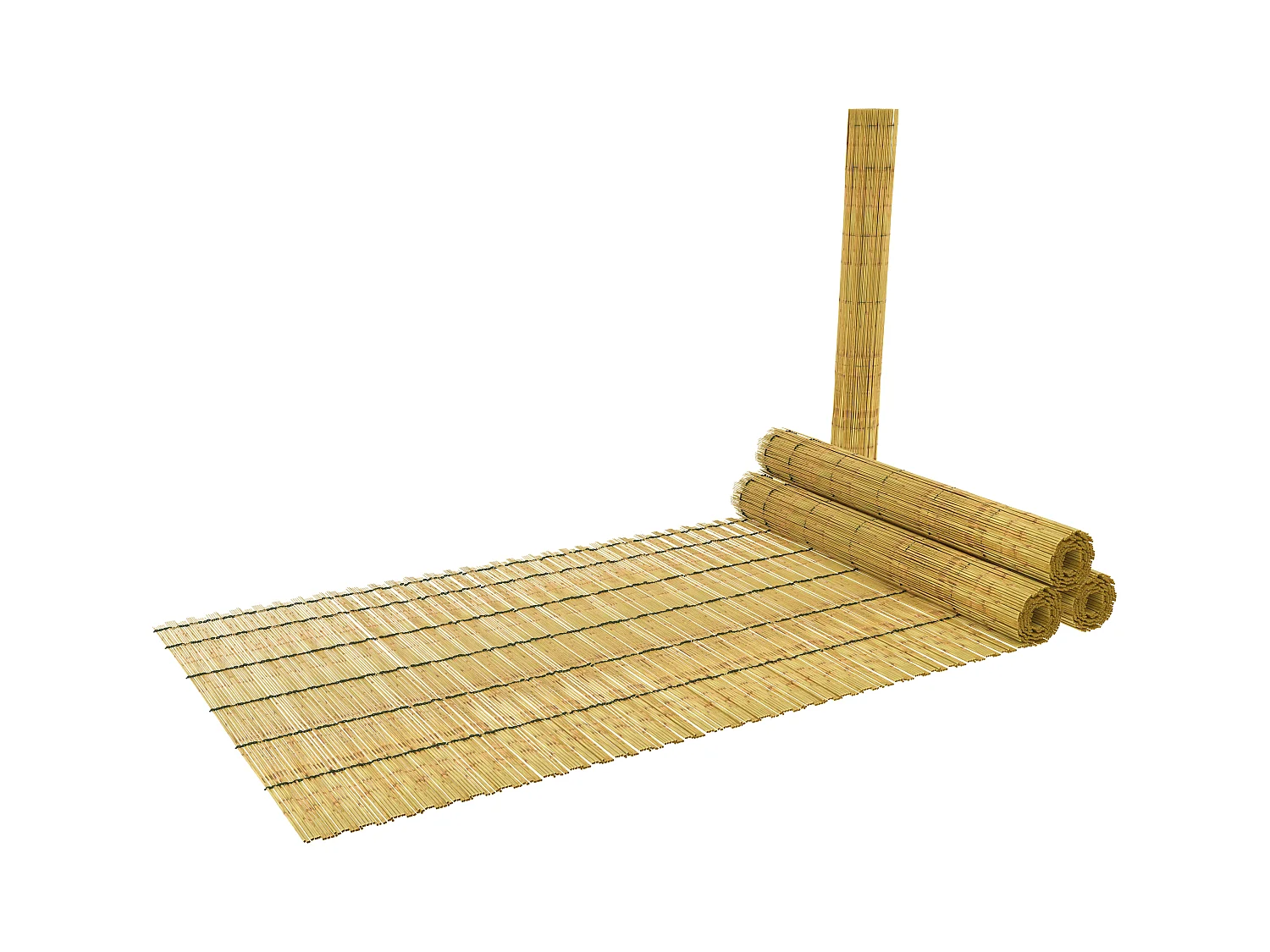 Arella In Canna Cannette In Bamboo Pelato Bambù Naturale Da 5 mm Recinzione Giardino Ringhiera Balcone Terrazza Piscina Stuoia Ombreggiante Frangivista 1 x 3 M