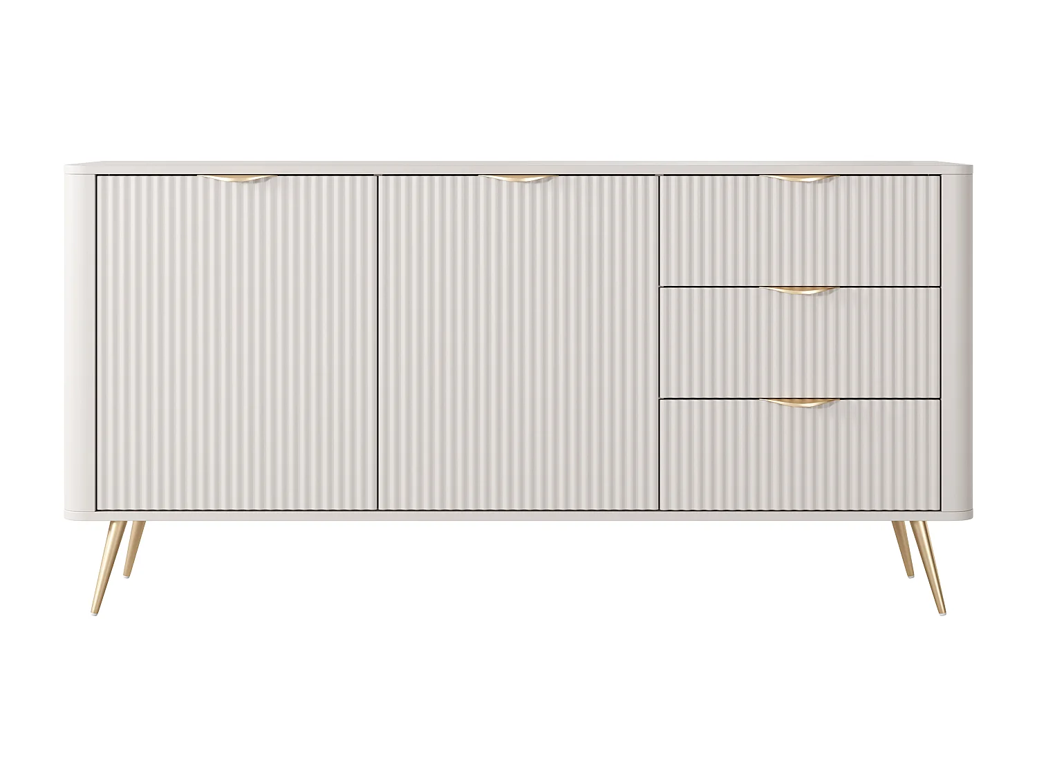 AX LIVING Grande commode beige XXL avec tiroirs Vespasia 163,2 cm