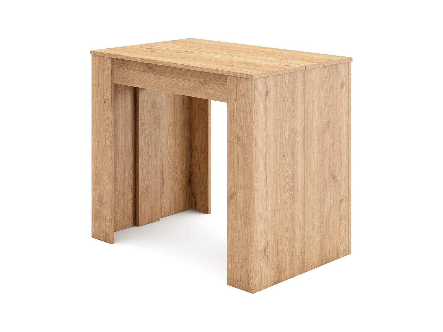 Table console extensible, 302x90x77cm, Pour 14 personnes, Table à Manger, Chêne