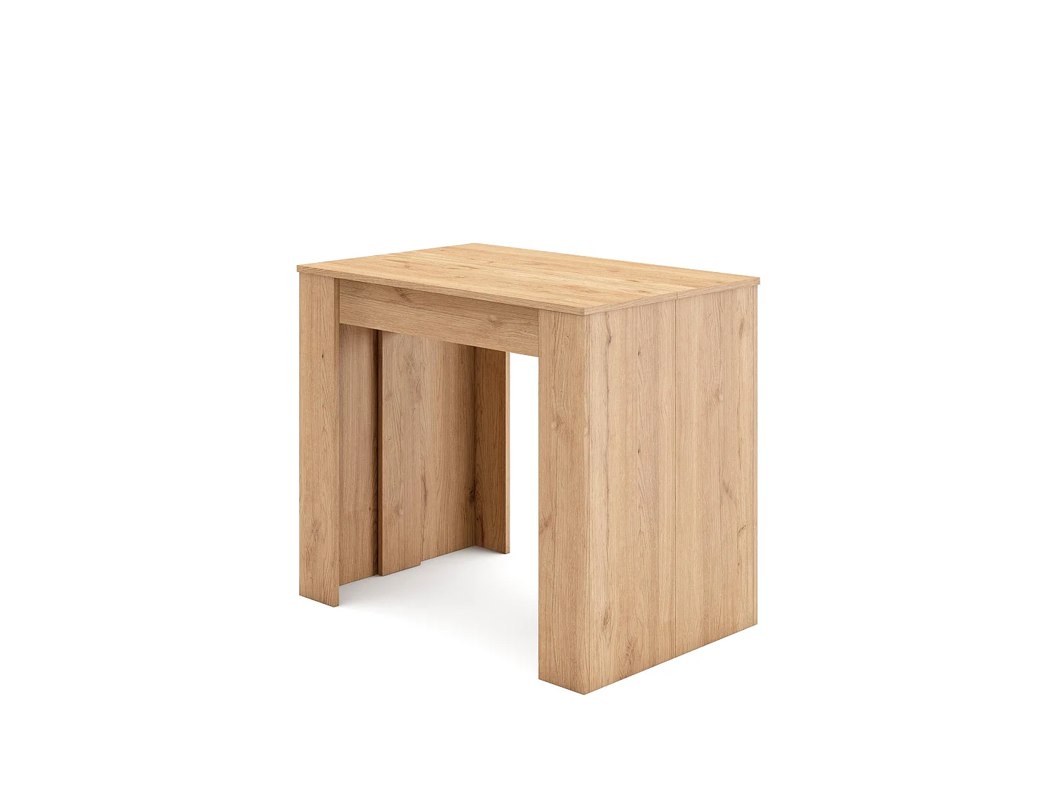 Table console extensible, 302x90x77cm, Pour 14 personnes, Table à Manger, Chêne