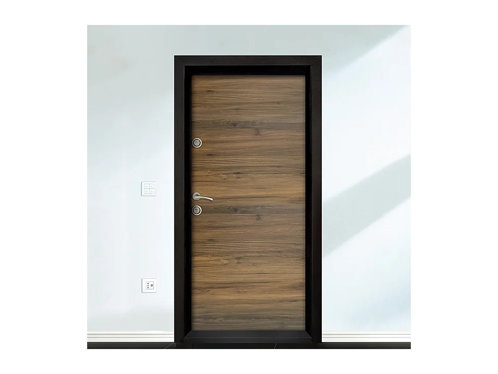 Porta blindata da interno liscia laminata apertura interna sinistra P17  88x200 effetto legno