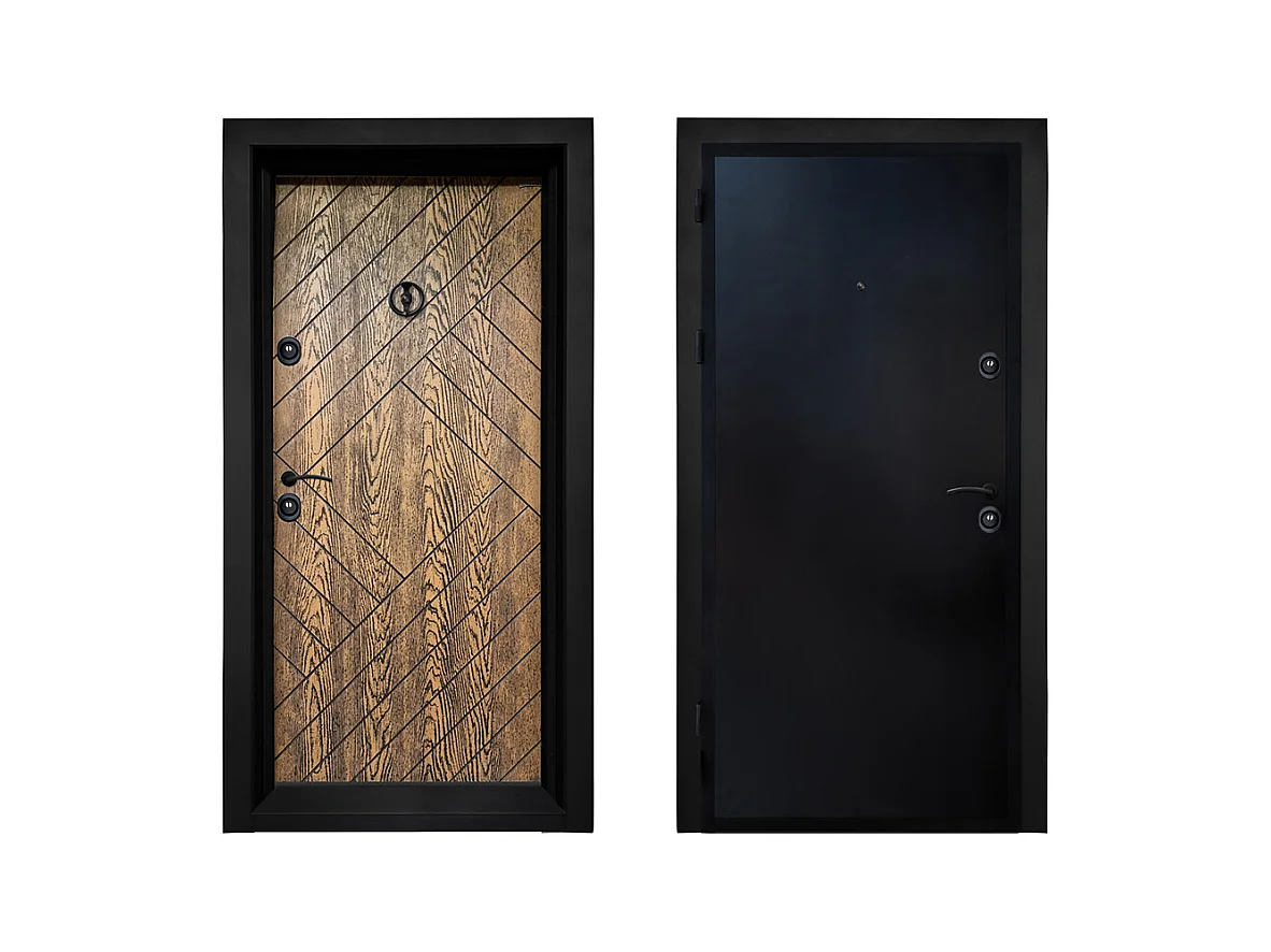 Porta blindata d’ingresso 90x200 rovere scuro PL69