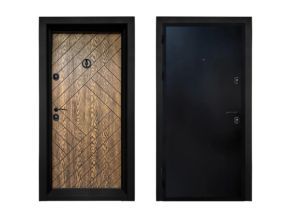 Porta blindata d’ingresso 90x200 rovere scuro PL69