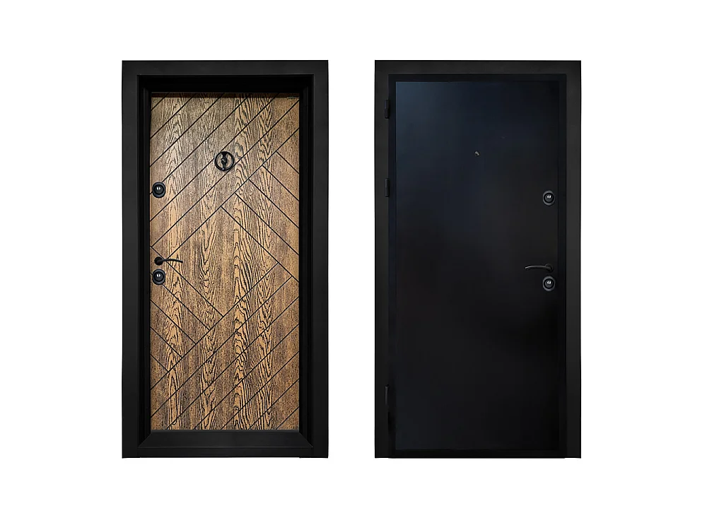 Porta blindata d’ingresso 90x200 rovere scuro PL69