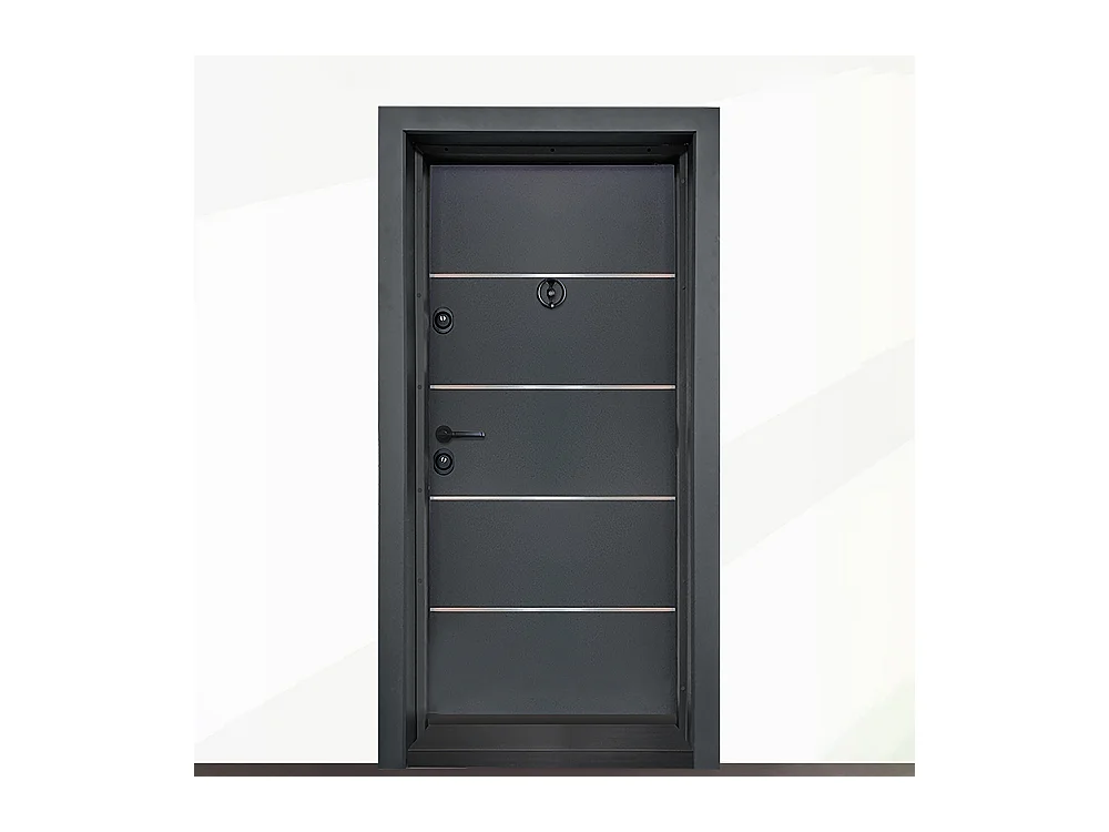 Porta blindata d’ingresso per esterno nera PL38