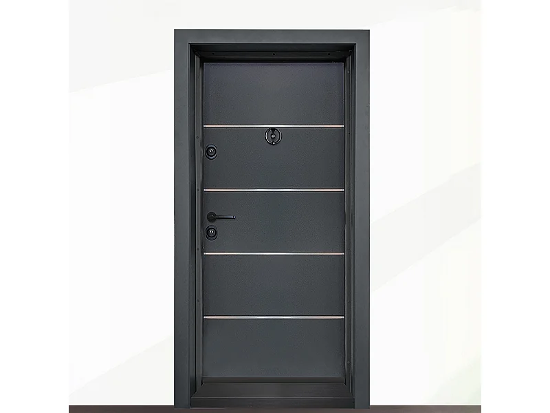 Porta blindata d’ingresso per esterno nera PL38