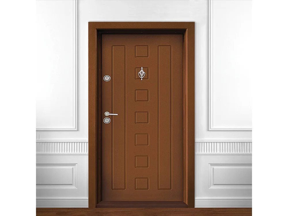 Porta blindata d’ingresso 90x200 noce PL64