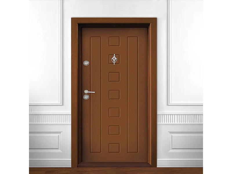 Porta blindata d’ingresso 90x200 noce PL64