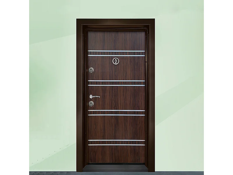 Porta blindata d’ingresso marrone PL50