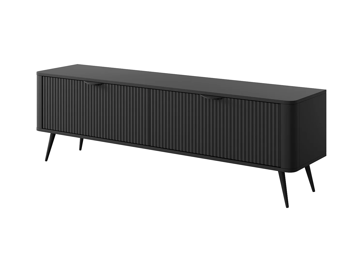 AX LIVING Moderner TV Board schwarz matt Vespasia 163 2D 163cm Breite