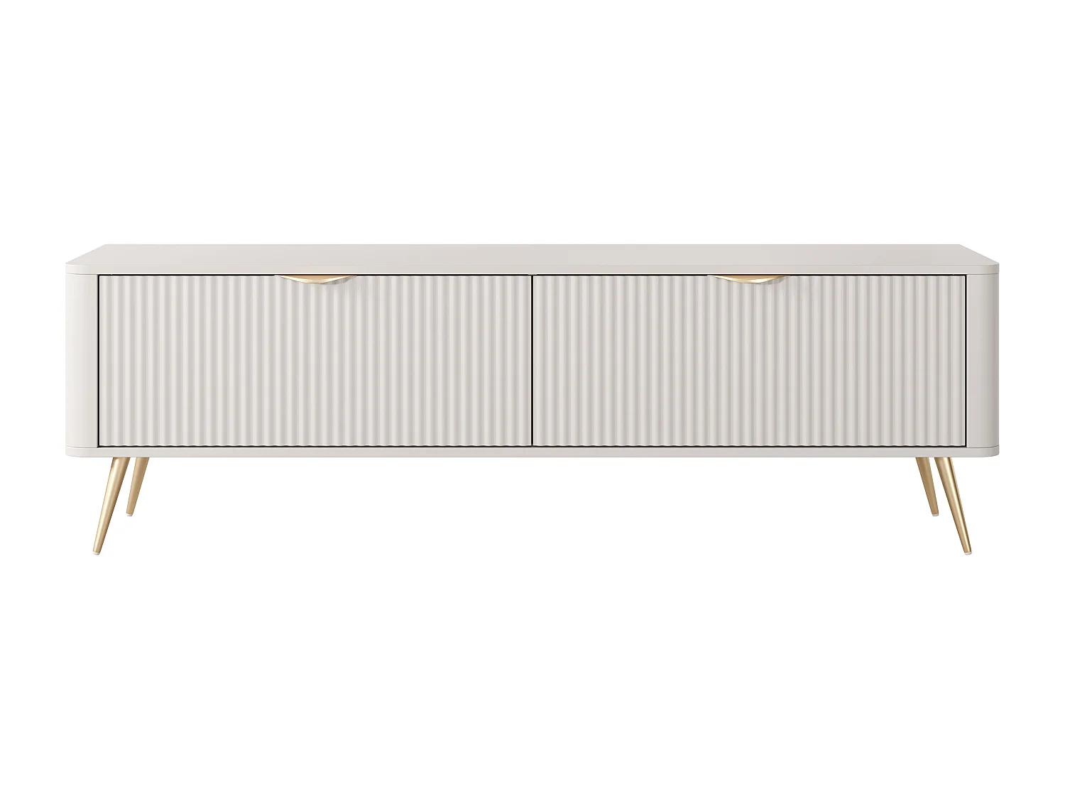 AX LIVING Meuble TV moderne beige Vespasia 163 cm avec rangement