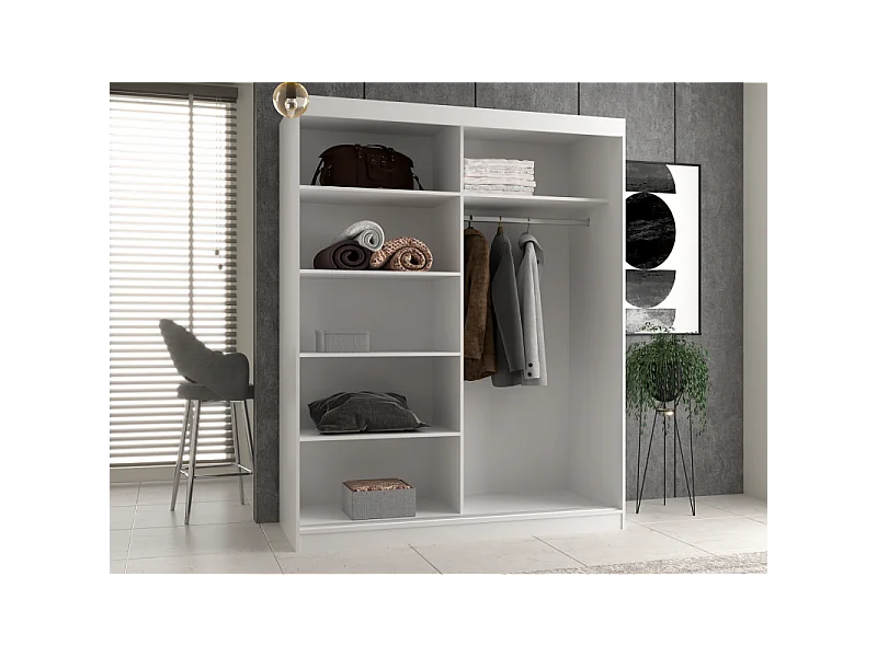 Szafa Iga 160 | Dąb Sonoma |  160x61x200 cm | Drzwi przesuwne