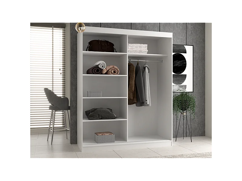 Szafa Iga 160 | Dąb Sonoma |  160x61x200 cm | Drzwi przesuwne